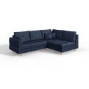 Tamsiai mėlyna kampinė sofa (dešinysis kampas) Ariella - Ropez