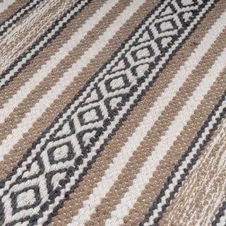 Skalbiamas iš medvilnės kilimas smėlio spalvos 60x90 cm – Casa Selección