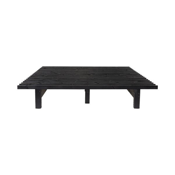 Pušies dvigulė lova su čiužiniu Karup Design Blues Comfort Mat Black/Black, 160 x 200 cm-image-1