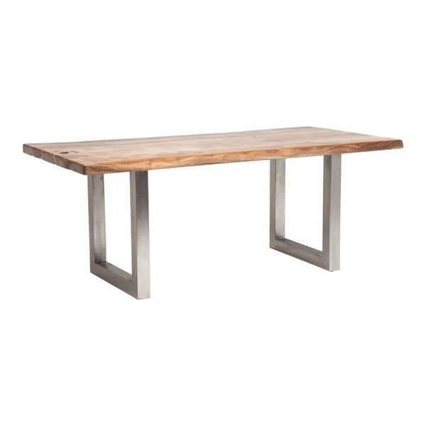 Valgomojo stalas su akacijos medienos stalviršiu Kare Design Pure, ilgis 195 cm