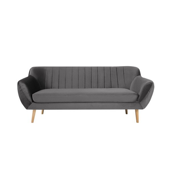Pilka trijų vietų sofa Mazzini Sofas Benito