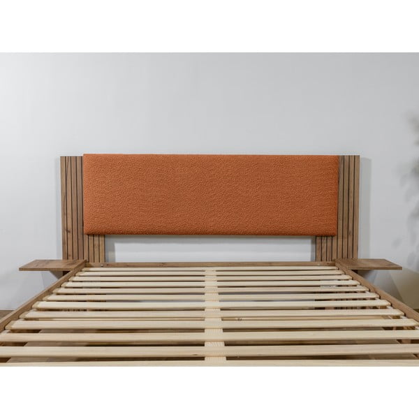Dvigulė lova oranžinės spalvos su lovos grotelėmis 140x190 cm Lior – Bobochic Paris-image-3