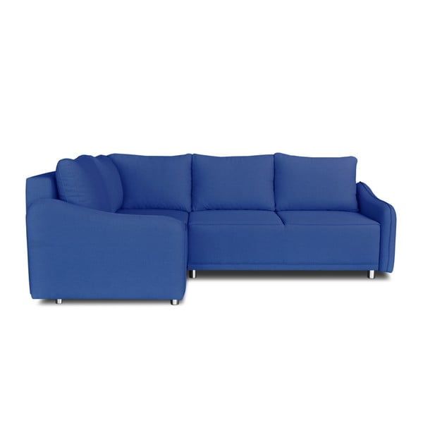 Mėlyna kampinė sofa lova "Windsor & Co. Sofos "Delta", kairysis kampas