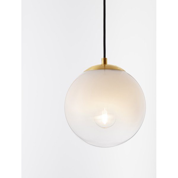 Baltos spalvos/auksinės spalvos iš stiklo kabantis šviestuvas ø 20 cm Vita – Nova Luce-image-2