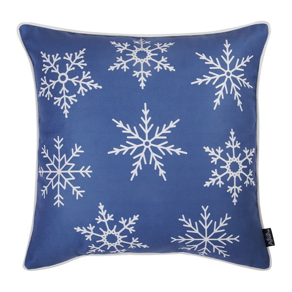 Mėlynas užvalkalas su kalėdiniu motyvu Mike & Co. NEW YORK Honey Snowflakes, 45 x 45 cm