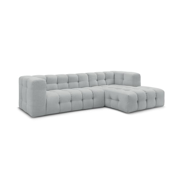 Kampinė sofa šviesiai pilkos spalvos (su dešiniuoju kampu) Cloud – Bobochic Paris-image-3