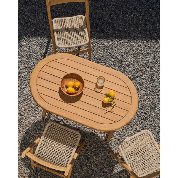 Iš akacijos masyvo sodo valgomojo stalas 70x120 cm Dandara – Kave Home-image-2