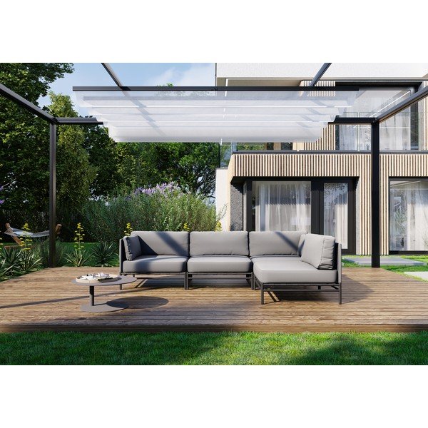 Sodo modulinė sofa šviesiai pilkos spalvos 234 cm Dandy – Sit Sit-image-4