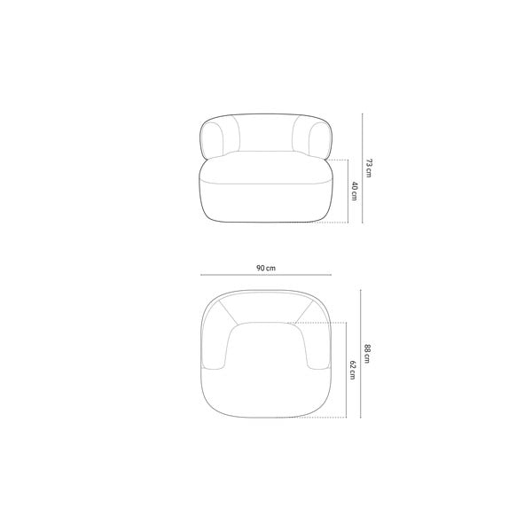 Iš boucle krėslas šviesiai pilkos spalvos Jenny – Micadoni Home-image-4