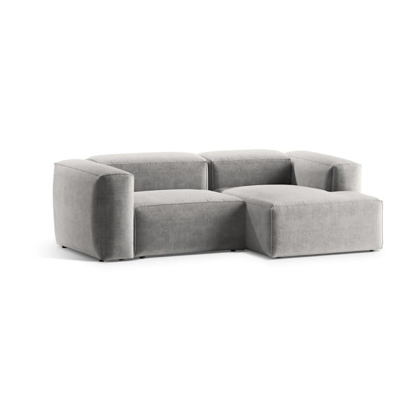 Šviesiai pilkos spalvos kampinė sofa (su dešiniuoju kampu/su gultu) Bergamo – Cosmopolitan Design-image-2