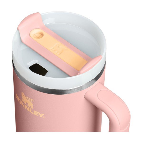 Persikų spalvos iš nerūdijančio plieno su šiaudeliu termosas 1,18 l Quencher H2.O FlowState™ Tumbler Peach Rose – Stanley-image-1