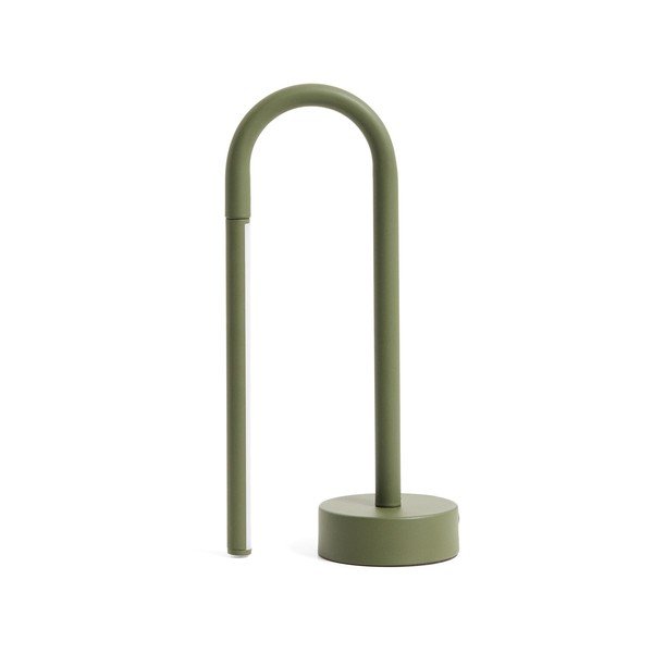 Žalios spalvos iš metalo stalinis šviestuvas LED (aukštis 30 cm) Bow – Kave Home