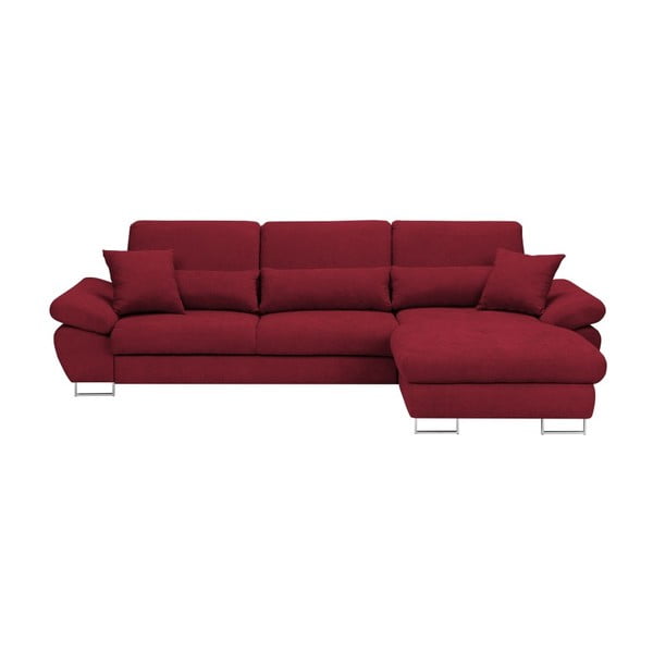 Raudona "Windsor & Co Sofos Pi" sofa lova, dešinysis kampas