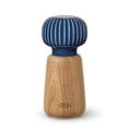Prieskonių malūnėlis iš ąžuolo medienos su tamsiai mėlyno porceliano detalėmis Kähler Design Hammershoi, aukštis 13 cm