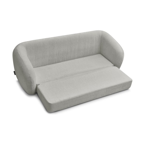 Šviesiai pilkos spalvos iš šenilinio audinio sulankstoma sofa 228 cm Neyo – Bobochic Paris-image-4