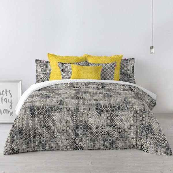 "Happy Friday Bagru" antklodės užvalkalas iš grynos medvilnės, 220 x 220 cm-image-4