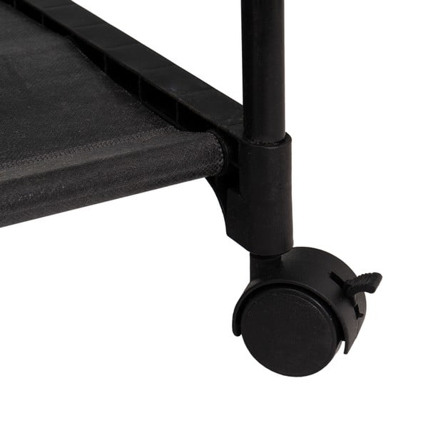 Juodos spalvos iš metalo su ratukais drabužių kabykla 84x43x156 cm – Casa Selección-image-2