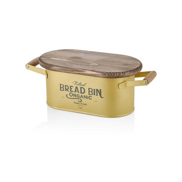 Aukso spalvos duonos dėžutė "The Mia Bread", 41 cm ilgio