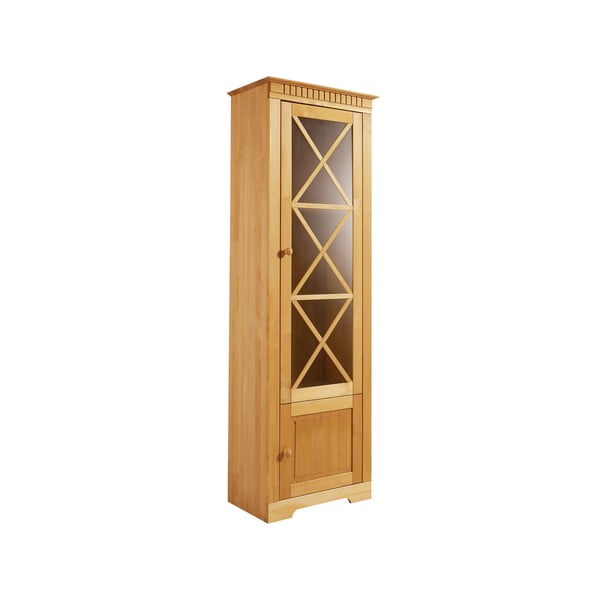 Iš pušies masyvo vitrina natūralios spalvos 180x35 cm Lisa – Støraa-image-2