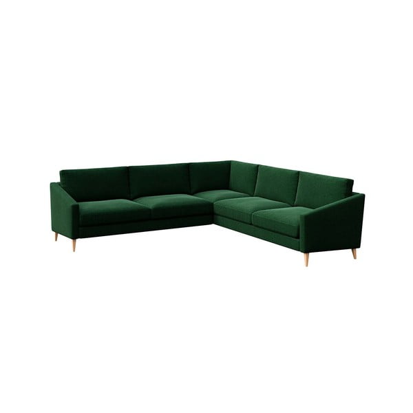Kampinė sofa tamsiai žalios spalvos Karoto – Ame Yens