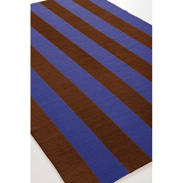 Rankų darbo mėlynos spalvos/rudos spalvos iš vilnos mišinio kilimas 200x300 cm Sissel – Jotex-image-4
