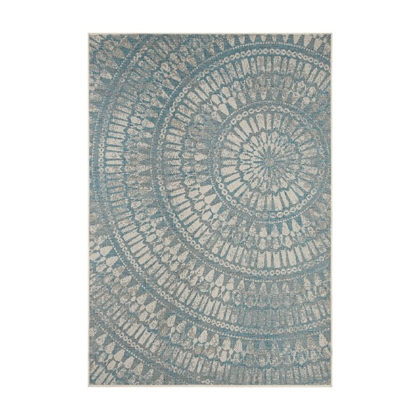 Pilkos ir mėlynos spalvos lauko kilimas NORTHRUGS Amon, 160 x 230 cm
