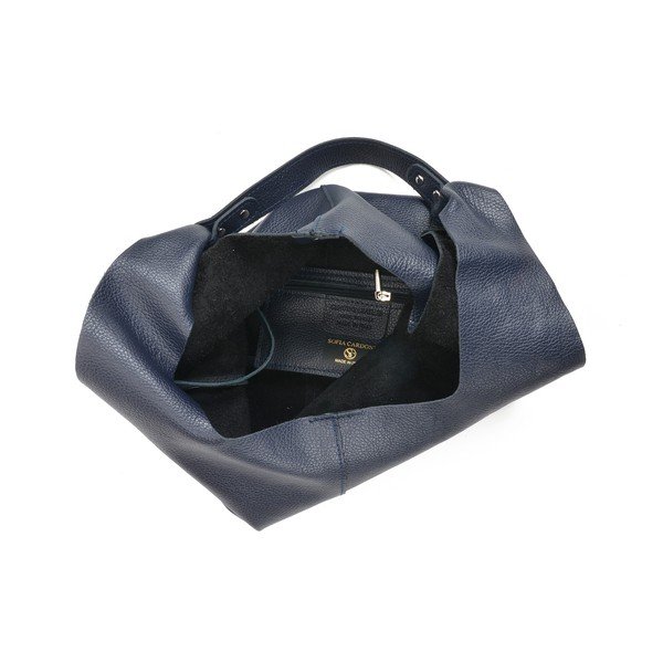 Tamsiai mėlyna odinė Sofia Cardoni Hobo rankinė-image-4