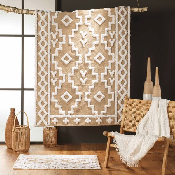 Iš džiuto mišinio kilimas smėlio spalvos 60x90 cm Medine – douceur d'intérieur-image-2