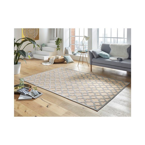 Kreminės spalvos viskozės kilimas Mint Rugs Bryon, 80 x 125 cm-image-1