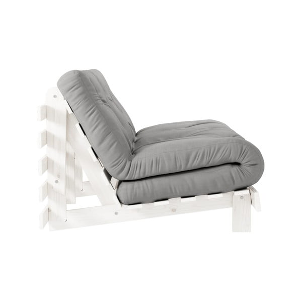 Šviesiai pilka sulankstoma sofa Karup Design Roots White/Grey-image-4