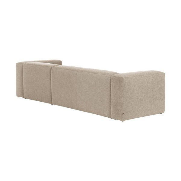 Kampinė sofa smėlio spalvos (su dešiniuoju kampu) Blok – Kave Home-image-3