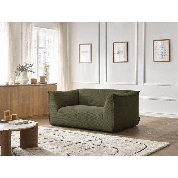 Žalios spalvos sofa iš kordinio velveto 170 cm Giorgia – Bobochic Paris-image-1