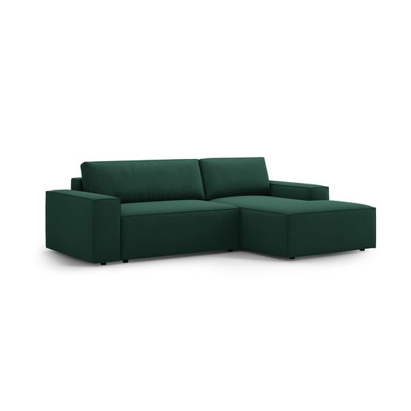 Sulankstoma kampinė sofa žalios spalvos (su dešiniuoju kampu) Jodie – Micadoni Home-image-3