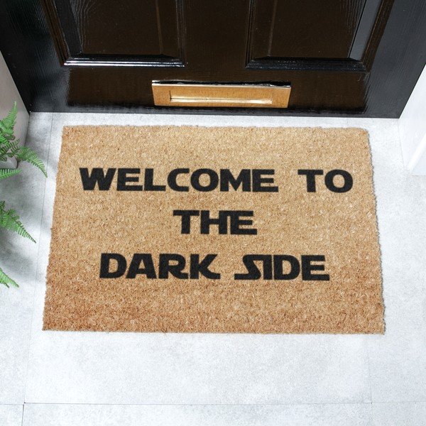 Iš kokoso pluošto grindų kilimėlis 40x60 cm Welcome to the Darkside – Artsy Doormats-image-2