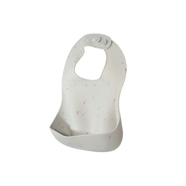Baltas silikoninis seilinukas su kišene Kindsgut Bib Sprinkles-image-2