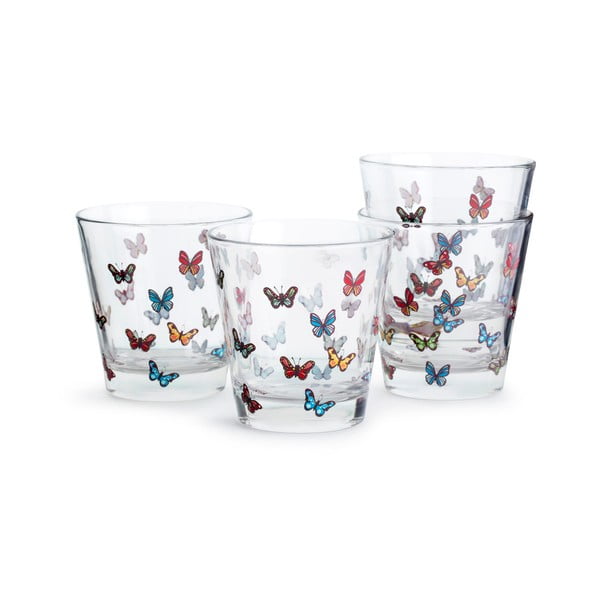 4 "Sagaform Butterflies" stiklinių rinkinys, 200 ml