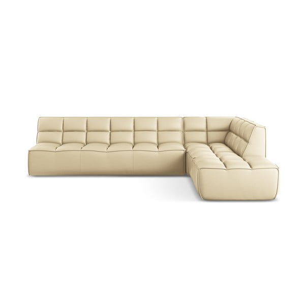 Iš dirbtinės odos modulinė kampinė sofa Kalai – Makamii
