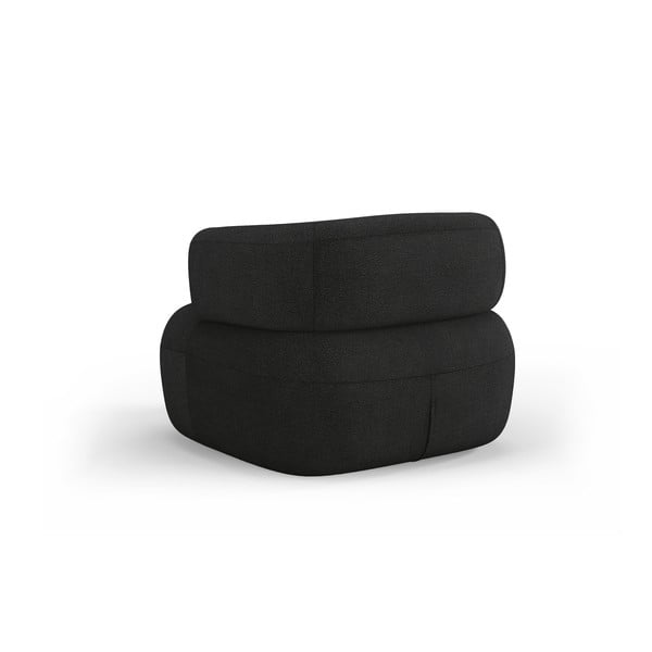 Iš boucle krėslas juodos spalvos Jenny – Micadoni Home-image-3