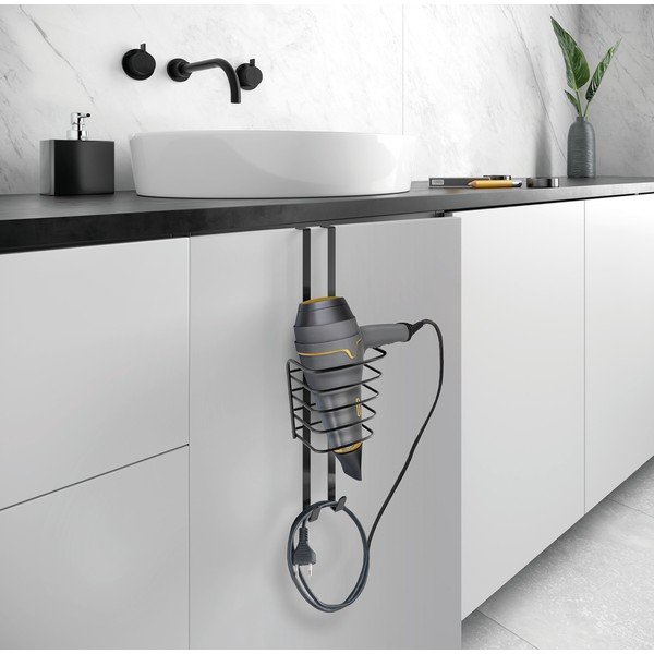 Pakabinamas plieninis plaukų džiovintuvo laikiklis Origin - Metaltex-image-1