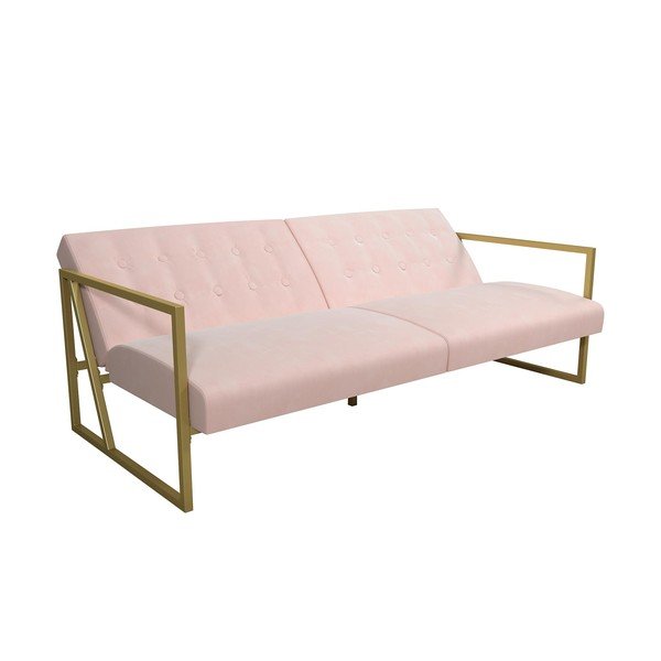 Rožinės spalvos sofa iš velveto 185 cm Lexington – Støraa-image-3