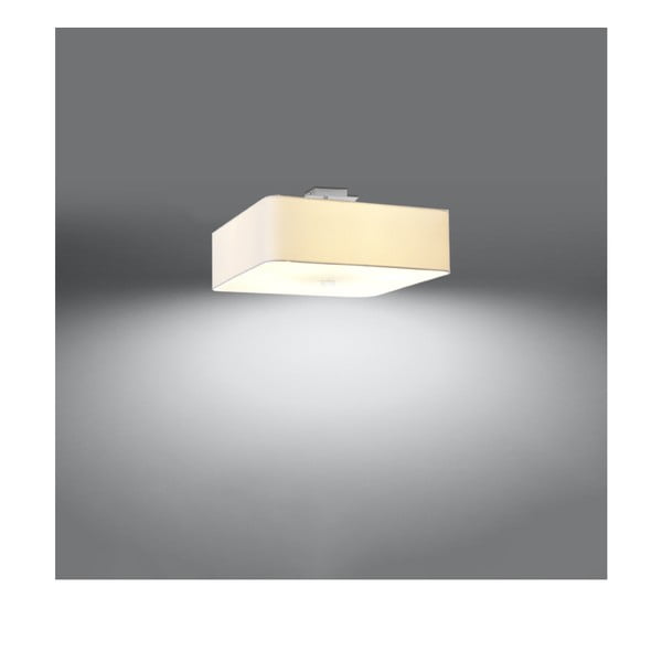 Lubinis šviestuvas baltos spalvos 45x45 cm su stiklo gaubtu/su tekstiliniu gaubtu Kortez – Nice Lamps