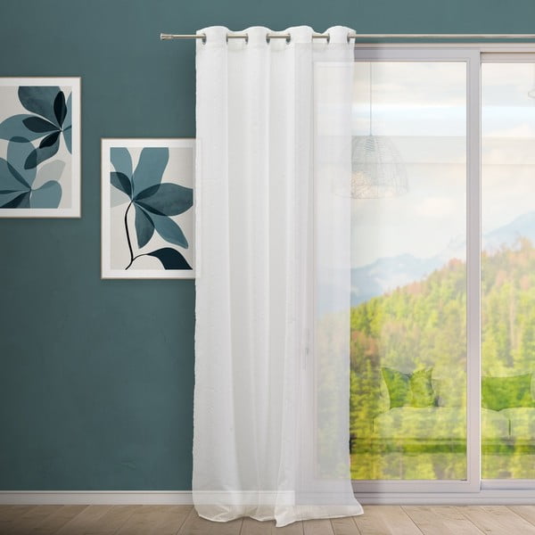 Baltos spalvos permatoma užuolaida 140x260 cm Lite – Casa Selección-image-1