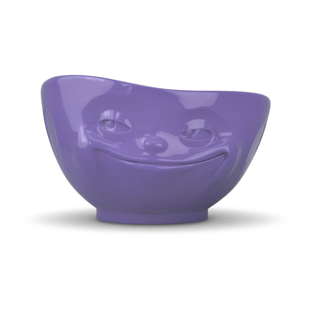 Violetinis porcelianinis dubuo su šypsenos piešiniu „58 products“