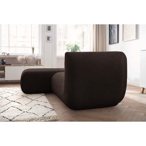 Tamsiai ruda velvetinė kampinė sofa (kairysis kampas) Lecomte - Bobochic Paris-image-1