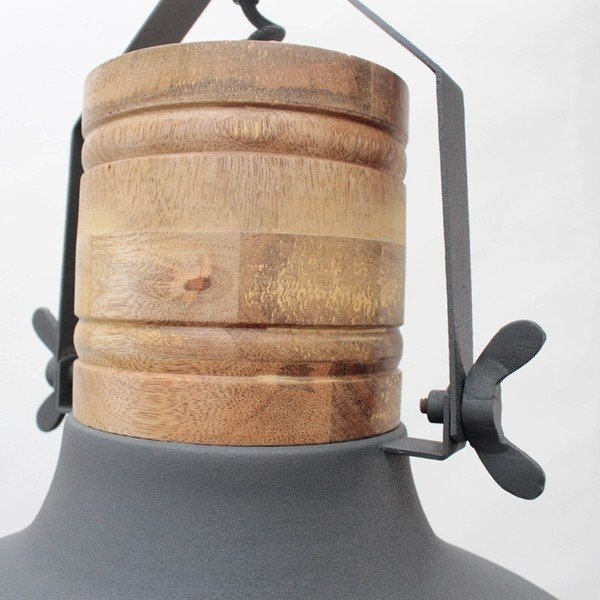 Pilkas lubinis šviestuvas LABEL51 Grid, ⌀ 34 cm-image-2