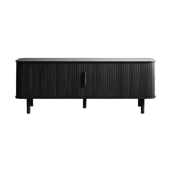 TV spintelė juodos spalvos iš ąžuolo 160x56 cm Cavo – Unique Furniture-image-3
