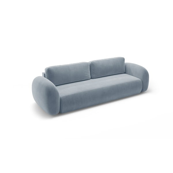 Pilkai mėlynos spalvos iš velveto sulankstoma/su sandėliavimo vieta sofa 262 cm Tonale – Cosmopolitan Design-image-2