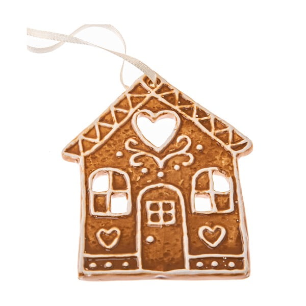 Iš keramikos eglutės papuošimas 10 cm Gingerbread House – Dakls