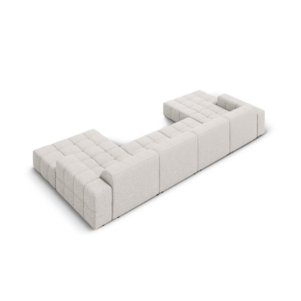 Kampinė sofa šviesiai pilkos spalvos („U“ formos) Chicago – Cosmopolitan Design-image-4