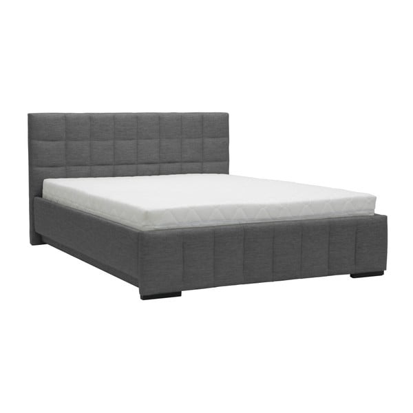Pilka dvigulė lova Mazzini Beds Dream, 160 x 200 cm